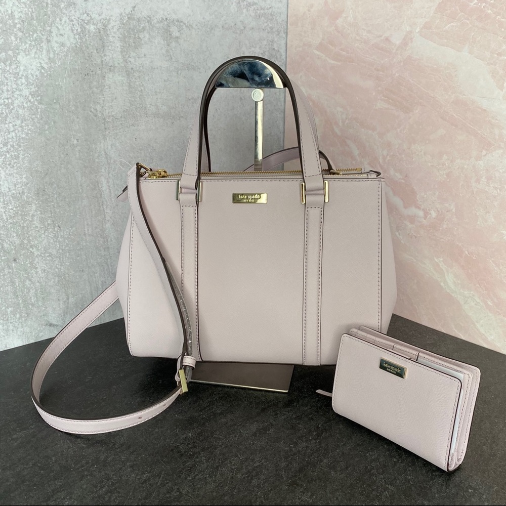 KATE SPADE NWT Newbury Lane Small Loden Crossbody and Small Cara Wallet - Blush